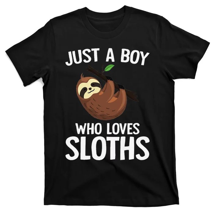 Just A Boy Who Loves Sloths Sloth Lover T-Shirt