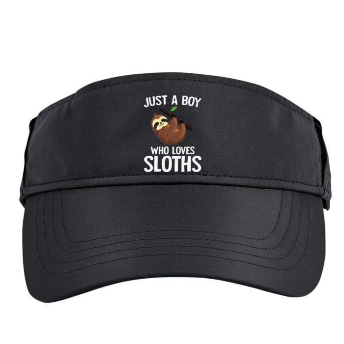 Just A Boy Who Loves Sloths Sloth Lover Adult Drive Performance Visor