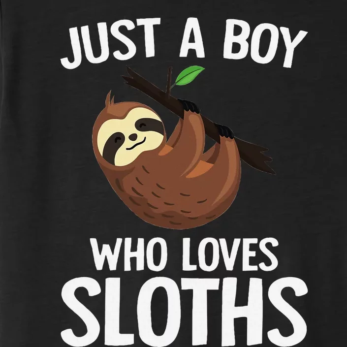 Just A Boy Who Loves Sloths Sloth Lover ChromaSoft Performance T-Shirt