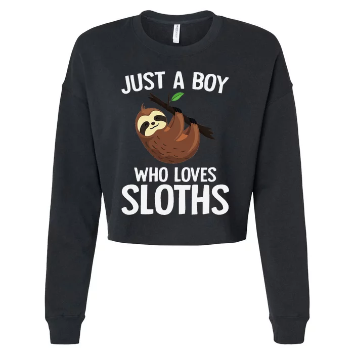 Just A Boy Who Loves Sloths Sloth Lover Cropped Pullover Crew