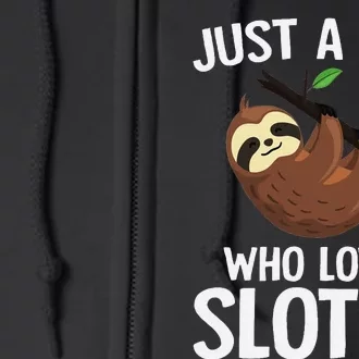 Just A Boy Who Loves Sloths Sloth Lover Full Zip Hoodie