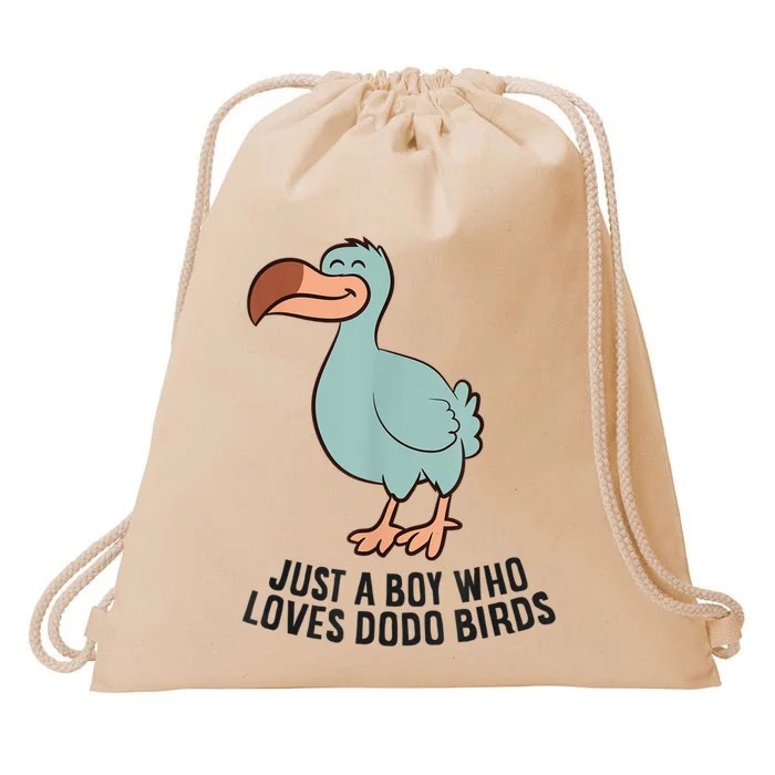 Just A Boy Who Loves Dodo Birds Drawstring Bag