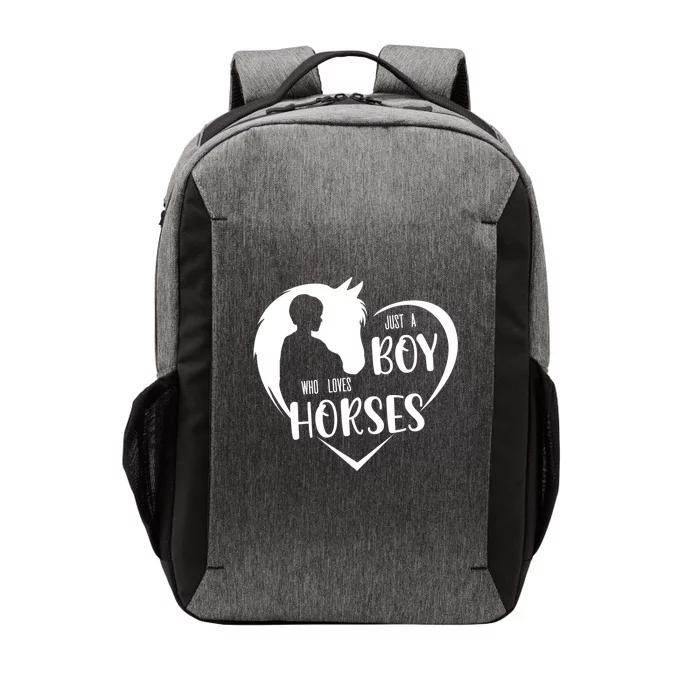 Just A Boy Who Loves Horses Boys Equestrian Horse Lover Gift Vector Backpack