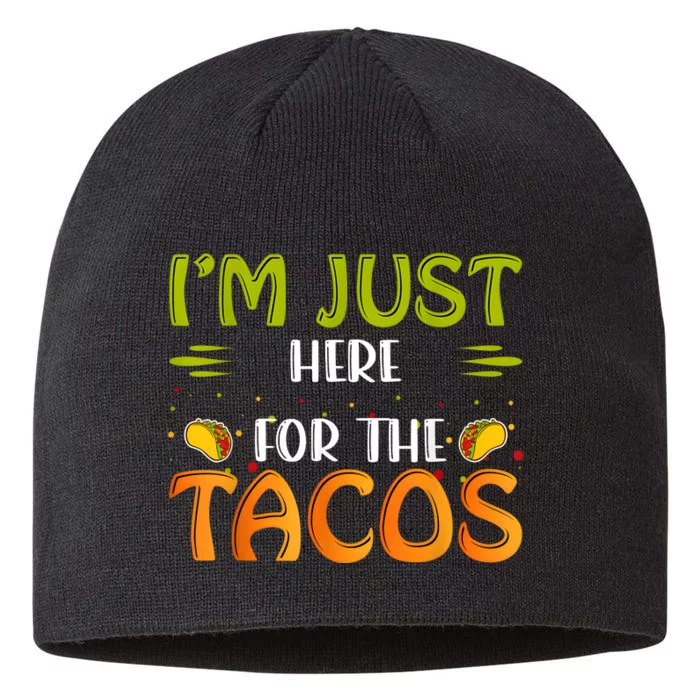 Just Here For The Tacos  4th Of July 8 1/2in Sustainable Knit Beanie