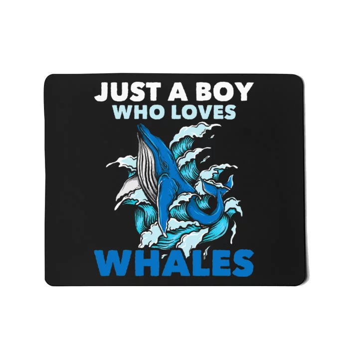 Just A Boy Who Loves Whales Marine Biologist Whale Lover Mousepad