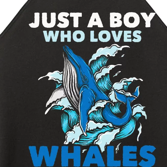 Just A Boy Who Loves Whales Marine Biologist Whale Lover Women’s Perfect Tri Rocker Tank