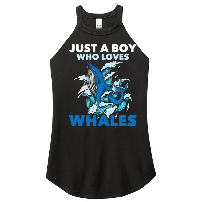 Just A Boy Who Loves Whales Marine Biologist Whale Lover Women’s Perfect Tri Rocker Tank