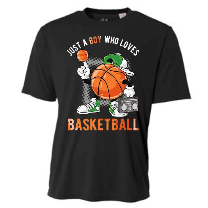 Just A Boy Who Loves Basketball Cooling Performance Crew T-Shirt