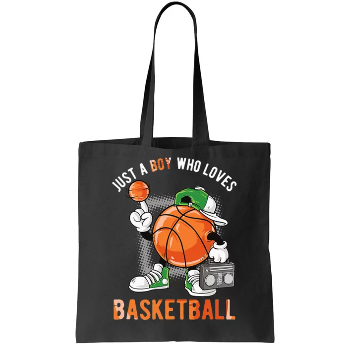 Just A Boy Who Loves Basketball Tote Bag