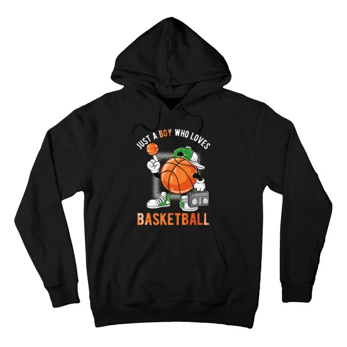 Just A Boy Who Loves Basketball Tall Hoodie