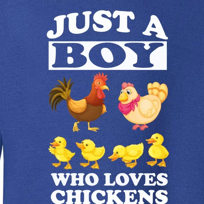 Just A Boy Who Loves Chickens Farm Chicken Gift Toddler Sweatshirt