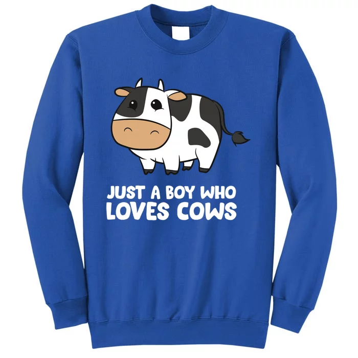 Just A Boy Who Loves Cows Gift Tall Sweatshirt