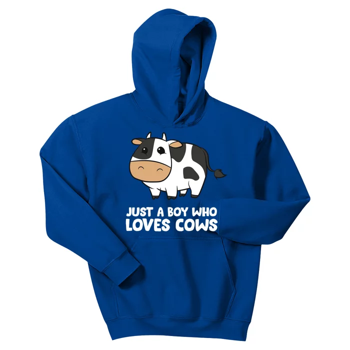 Just A Boy Who Loves Cows Gift Kids Hoodie