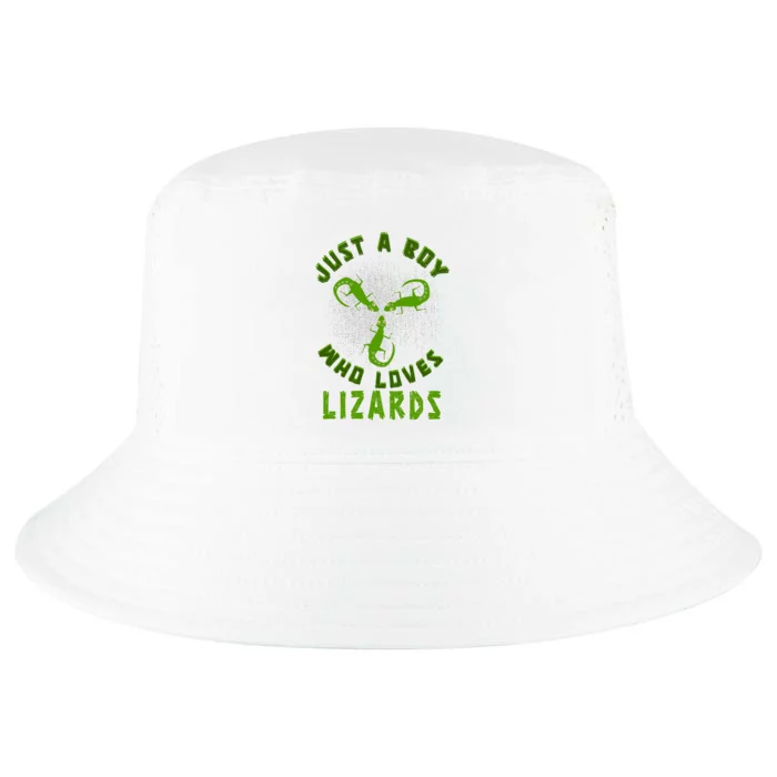 Just A Boy Who Loves Lizards Reptile Lizard Lovers Gift Cool Comfort Performance Bucket Hat