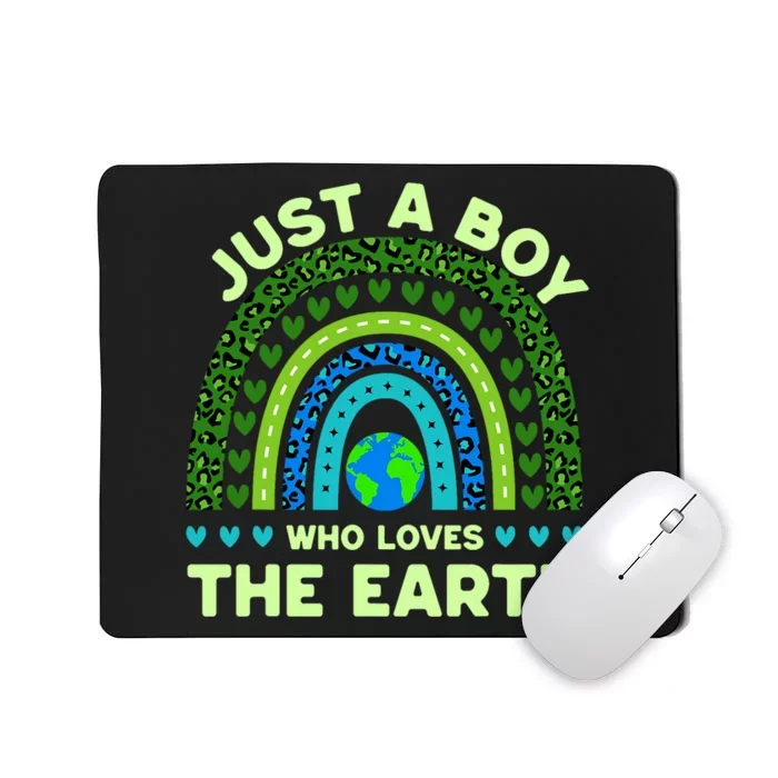 Just A Boy Who Loves The Earth | Earth Day 2024 Rainbow Mousepad