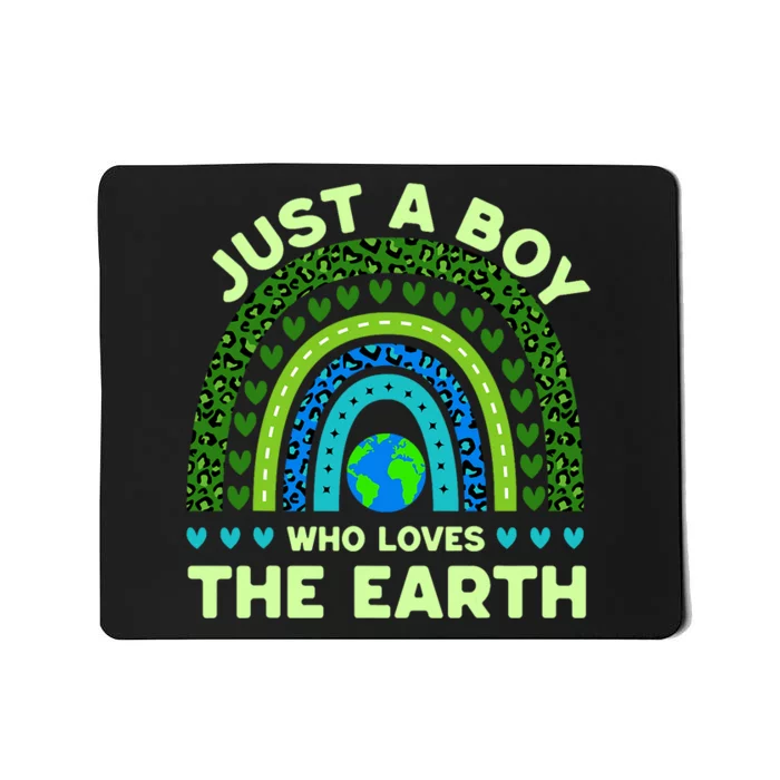 Just A Boy Who Loves The Earth | Earth Day 2024 Rainbow Mousepad