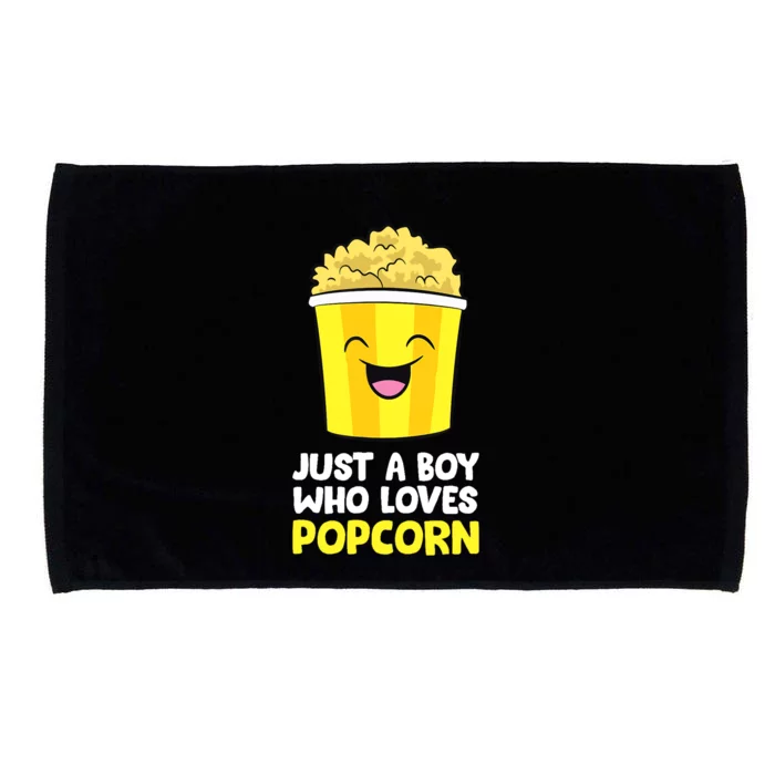 Just A Boy Who Loves Popcorn Cinema Movie Watching Popcorn Microfiber Hand Towel