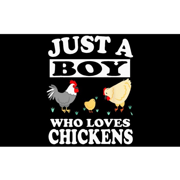 Just A Boy Who Loves Chickens Farm Chicken Gift Bumper Sticker