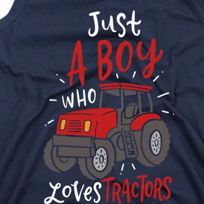 Just A Boy Who Loves Tractors Tank Top