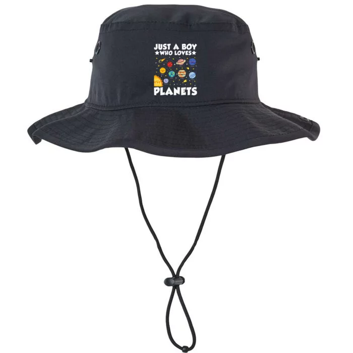 Just A Boy Who Loves Planets Solar System Space Science Geek Legacy Cool Fit Booney Bucket Hat