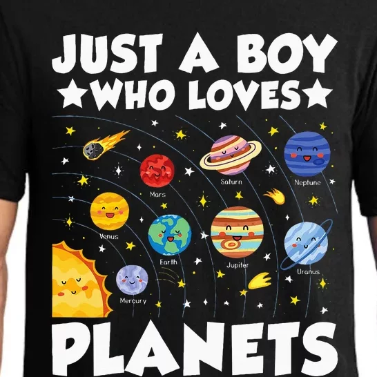 Just A Boy Who Loves Planets Solar System Space Science Geek Pajama Set