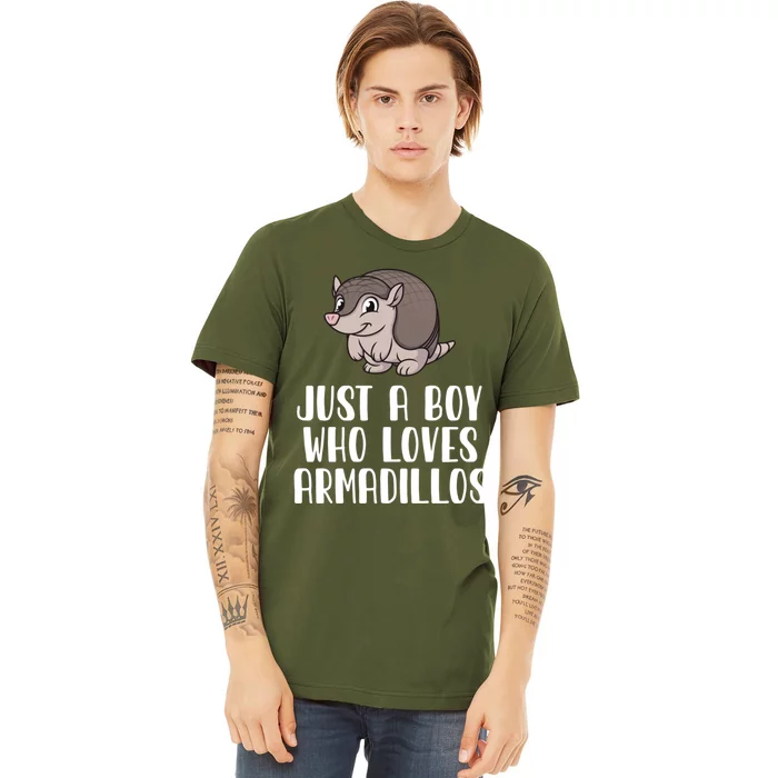 Just A Boy Who Loves Armadillos Premium T-Shirt