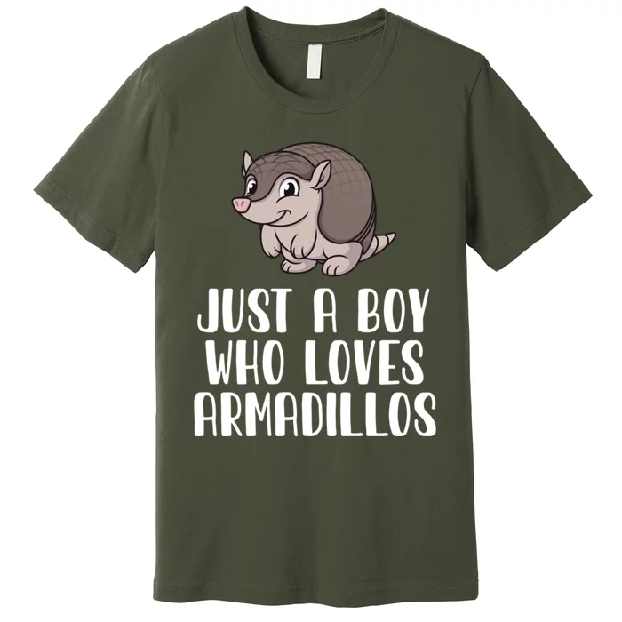 Just A Boy Who Loves Armadillos Premium T-Shirt