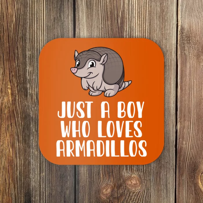 Just A Boy Who Loves Armadillos Coaster