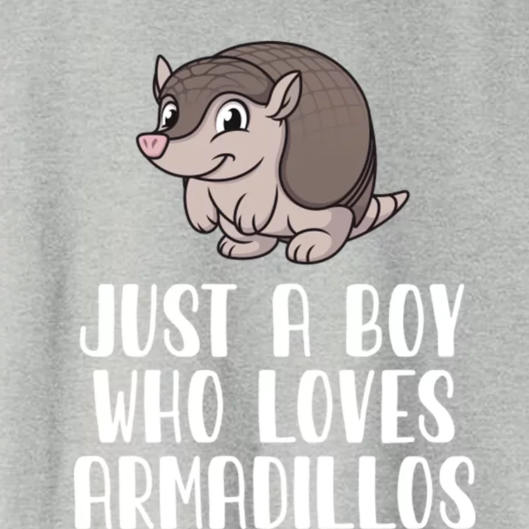 Just A Boy Who Loves Armadillos Women's Crop Top Tee