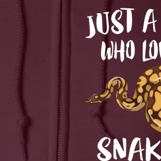 Just A Boy Who Loves Snakes Animal Full Zip Hoodie