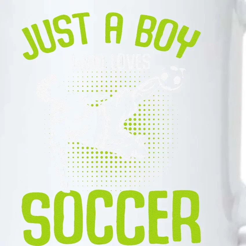 Just A Boy Who Loves Soccer Player Black Color Changing Mug