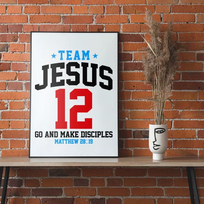 Jesus and Baseball Team Jesus Christian Matthew 2819 Love Poster