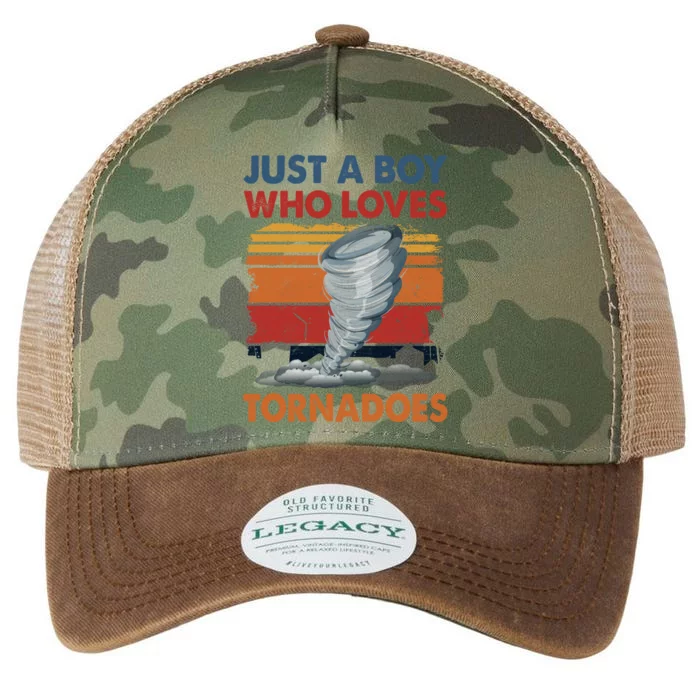 Just A Boy Who Loves Tornado Weather Storm Tornado Chaser Legacy Tie Dye Trucker Hat