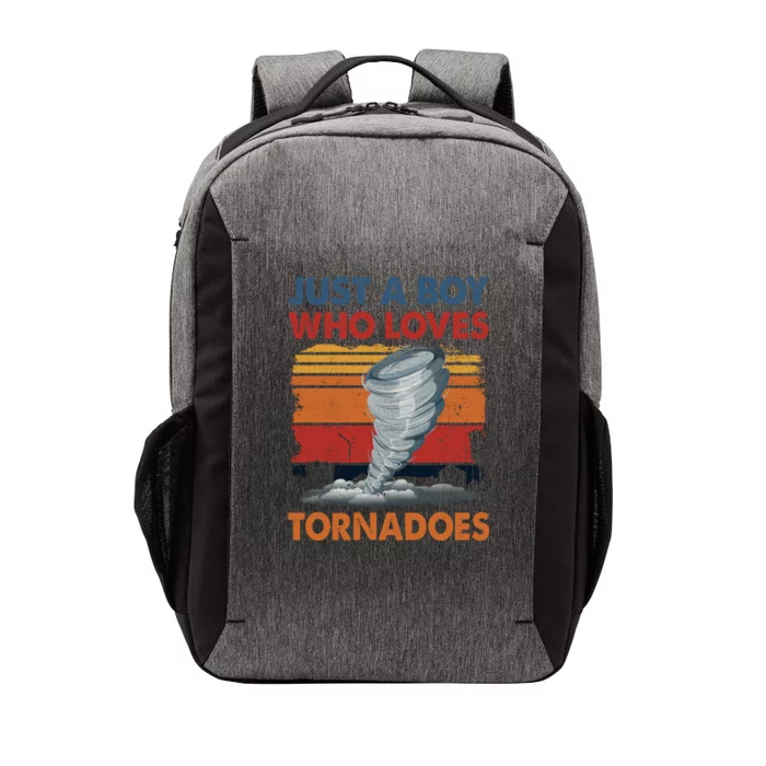 Just A Boy Who Loves Tornado Weather Storm Tornado Chaser Vector Backpack