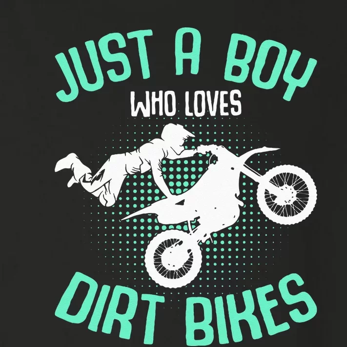 Just A Boy Who Loves Dirt Bikes Motocross Enduro Dirt Biking Toddler Long Sleeve Shirt