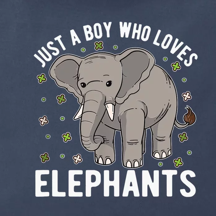 Just A Boy Who Loves Elephants Zip Tote Bag