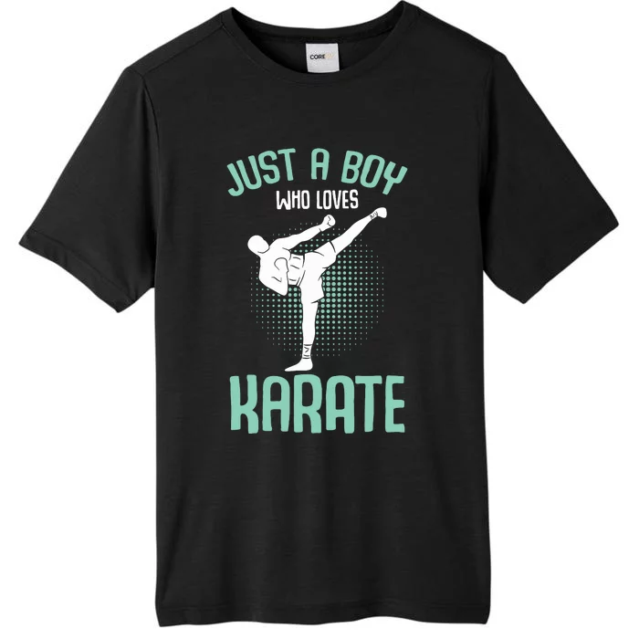 Just A Boy Who Loves Karate Boy ChromaSoft Performance T-Shirt