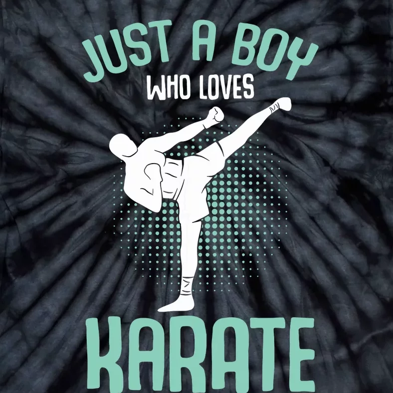 Just A Boy Who Loves Karate Boy Tie-Dye T-Shirt