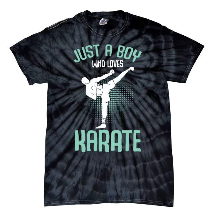 Just A Boy Who Loves Karate Boy Tie-Dye T-Shirt