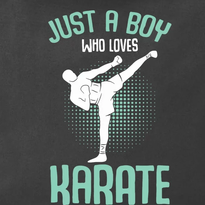 Just A Boy Who Loves Karate Boy Zip Tote Bag