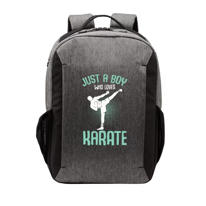 Just A Boy Who Loves Karate Boy Vector Backpack