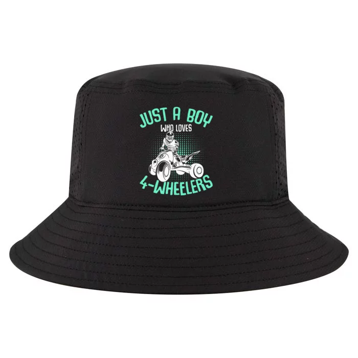 Just A Boy Who Loves 4 Wheelers ATV Quad Kids Cool Comfort Performance Bucket Hat