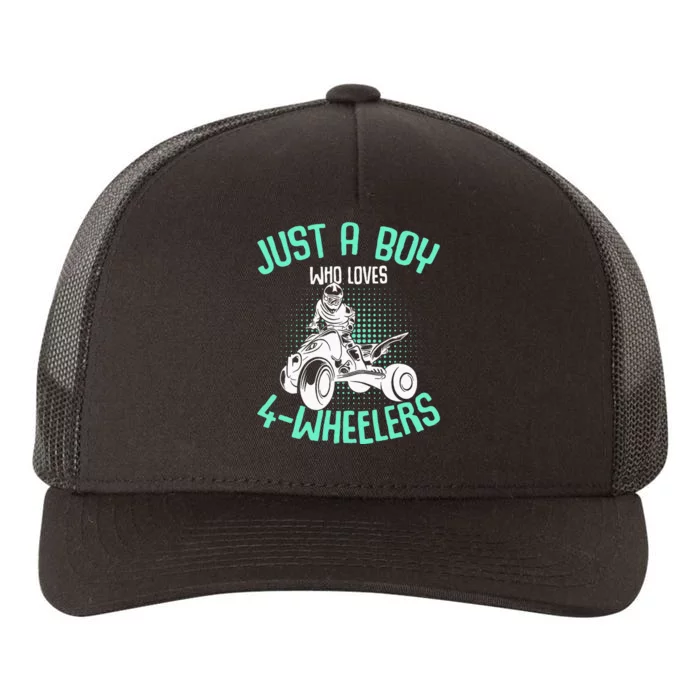 Just A Boy Who Loves 4 Wheelers ATV Quad Kids Yupoong Adult 5-Panel Trucker Hat