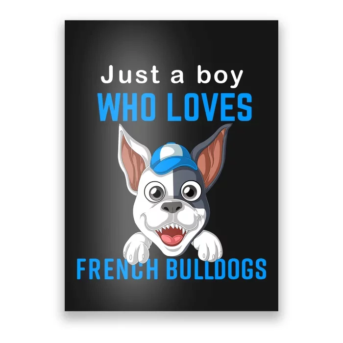 Just A Boy Who Loves French Bulldogs Poster