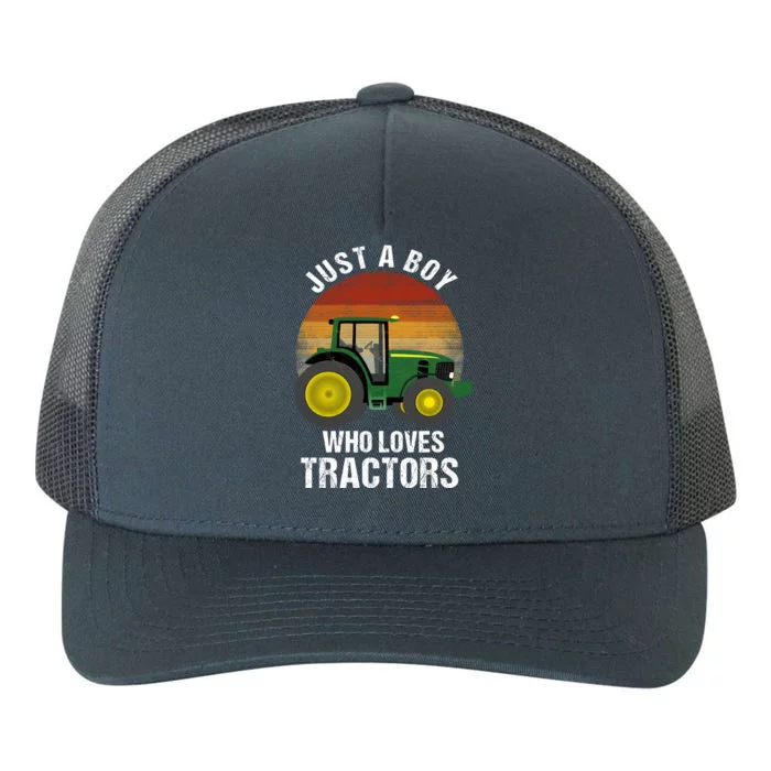 Just A Boy Who Loves Tractors Yupoong Adult 5-Panel Trucker Hat