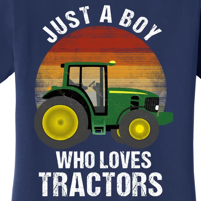 Just A Boy Who Loves Tractors Women's T-Shirt