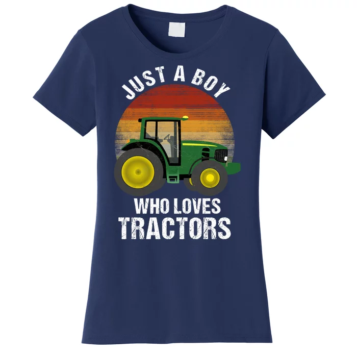 Just A Boy Who Loves Tractors Women's T-Shirt