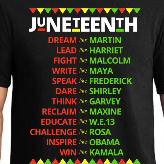 Juneteenth Ancestors Black African Dream Like Leaders Gift Pajama Set