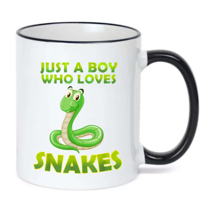 Just A Boy Who Loves Snakes Snake Lover Gift Black Color Changing Mug