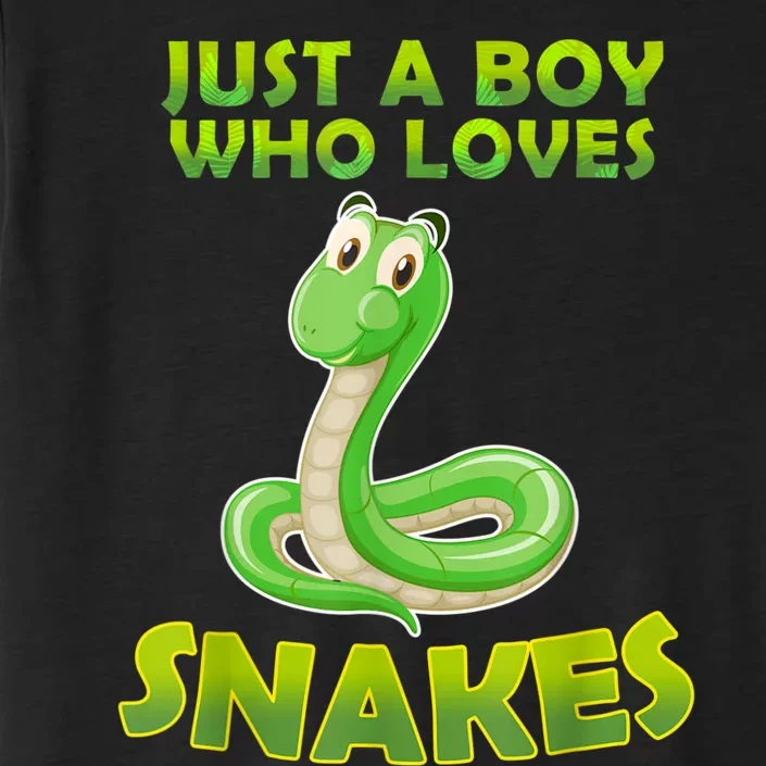 Just A Boy Who Loves Snakes Snake Lover Gift ChromaSoft Performance T-Shirt